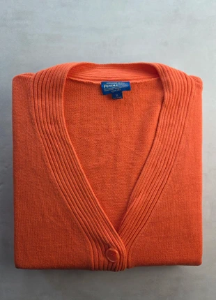 Pendleton cardigan léger coupe droite coton orange XL preppy, brand: Pendleton, condition: Very good, size: XL, €30.00, €32.20 includes Buyer Protection