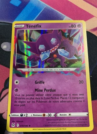 Tenefix holographique 70/196, marca: Pokémon, estado: Muito bom, €1.00, €1.75 inclui Proteção do Comprador Pro