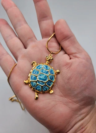 Stainless steel blauwe schilpad ketting, merk: Boutiek, staat: Nieuw zonder prijskaartje, € 9,95, € 11,15 inclusief Kopersbescherming Pro