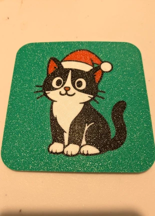 3D printed Christmas coasters, cat coasters, Christmas gifts, coffee coasters., brand: 3D printed, condition: New without tags, £2.00, £2.80 includes Buyer Protection