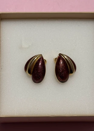 Orecchini Vintage a clip a forma di cuore smaltati, marque: Vintage Chic, état: Très bon état, 5,00 €, 5,95 € Protection acheteurs incluse