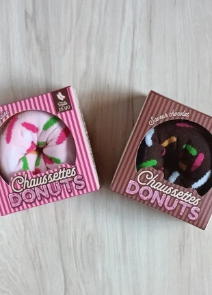 🎁Lot de 2 coffrets chaussettes Donuts – taille 36/40 – idée cadeau Noël originale et utile, marca: Noël, estado: Novo com etiquetas, €10.00, €11.20 inclui Proteção do Comprador