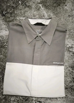 Chemise grise Quiksilver homme taille XL manches courtes style surf casual, brand: Quiksilver, condition: Very good, size: XL, €11.90, €13.20 includes Buyer Protection Pro
