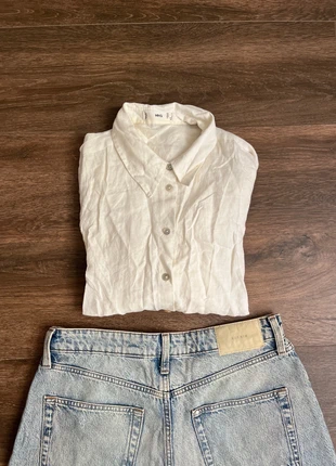 Camisa manga larga 100% lino botones nacarados MANGO, brand: Mango, condizioni: Buone, taglia: M / IT 42 / EU 38, €20.00, €21.70 include la Protezione acquisti