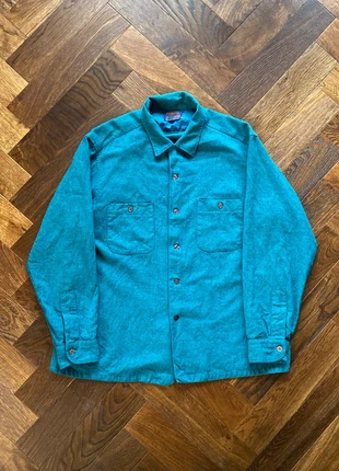 Retro Vintage 90’s Mens XL Pendleton Teal Blue Long Sleeve Button Up 100% Wool Shirt, brand: Pendleton, condition: Good, size: XL, £35.00, £37.45 includes Buyer Protection