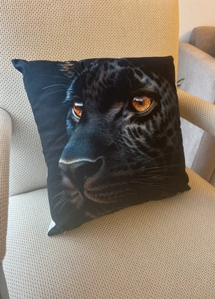 Housse de coussin panthère noire décoration moderne, marque: Animal, état: Neuf avec étiquette, taille: 45 x 45 cm, 9,90 €, 11,10 € Protection acheteurs incluse