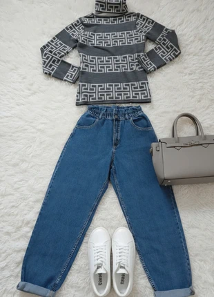 Jeans Baggy Vita Alta Arricciata Zara XS, marke: Zara, zustand: Sehr gut, größe: XS / 34 / 6, 8,99 €, 10,14 € inklusive Vinted-Käuferschutz