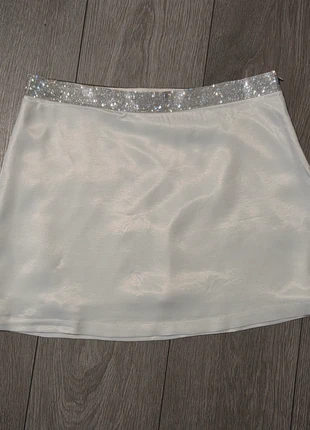 Primark White Satin Mini Skirt – Size UK 12, brand: Primark, condition: Very good, size: L / UK 16-18, £3.00, £3.85 includes Buyer Protection