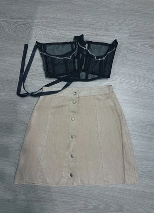 Jupe beige en daim, marca: Atmosphere, estado: Novo sem etiquetas, tamanho: S / 36 / 8, €2.00, €2.80 inclui Proteção do Comprador