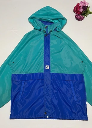 Veste imperméable K-Way Vintage Bleu/ Vert turquoise Taille L, brand: K-Way, condition: Very good, size: L, €40.00, €42.70 includes Buyer Protection