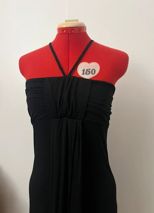 Robe longue drapée noire, estado: Muito bom, tamanho: S / 36 / 8, €9.00, €10.15 inclui Proteção do Comprador