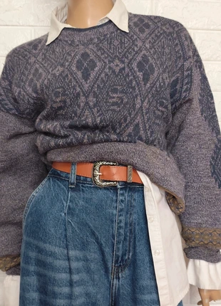 Jersey punto vintage oversize 90's étnico patrón geométrico, marque: Vintage Dressing, état: Très bon état, taille: L / 40 / 12, 24,90 €, 26,85 € Protection acheteurs incluse