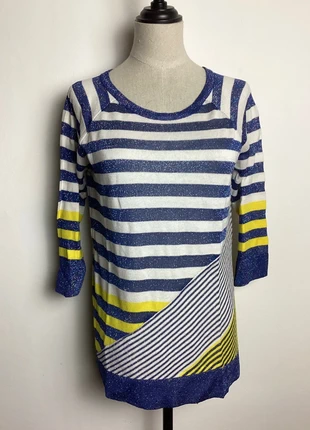 Pull bleu et blanc Morgan 38, brand: Morgan, condition: Very good, size: M / 38 / 10, €4.00, €4.90 includes Buyer Protection