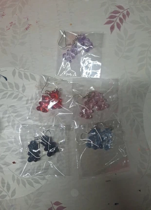 5 pares de brincos urso, marca: à mão, estado: Novo sem etiquetas, €5.00, €5.95 inclui Proteção do Comprador