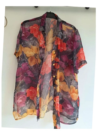 408. Chemise transparente fleurie vintage T42, état: Très bon état, taille: XL / 42 / 14, 10,00 €, 11,20 € Protection acheteurs (Pro) incluse