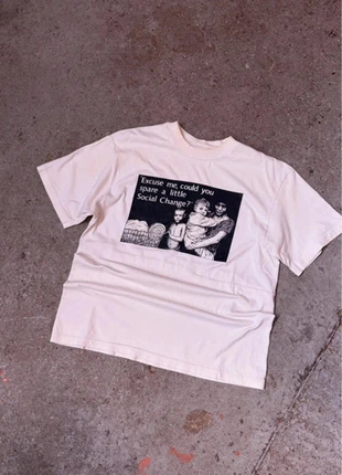 Vintage "Social Change" T-Shirt - Boxy Fit & Altered Construction, brand: American Vintage, condition: Good, size: L, £28.00, £30.10 includes Buyer Protection