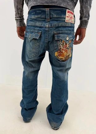 True Religion baggy jeans embroidered graphics, marque: True Religion, état: Très bon état, taille: W36 | FR 46, 100,00 €, 105,70 € Protection acheteurs incluse