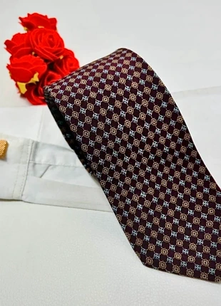 Cravate Marcello Italy 70s - soie bordeaux motif médaillon art déco - 7,5 cm - très bon état, marque: Marcello, état: Très bon état, 28,00 €, 30,10 € Protection acheteurs (Pro) incluse