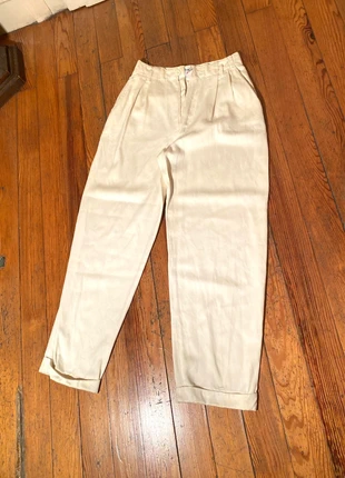 Pantalon taille haute coupe chino - Beige crème - 100% laine - Vintage, marca: Vintage Dressing, estado: Muy bueno, tamaño: S / 36 / 8, 25,00 €, 26,95 € Protección al comprador incluida