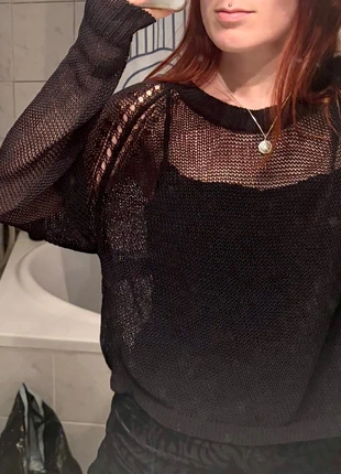 Black mesh sweater, brand: H&M, condizioni: Ottime, taglia: L / IT 44 / EU 40, €8.00, €9.10 include la Protezione acquisti