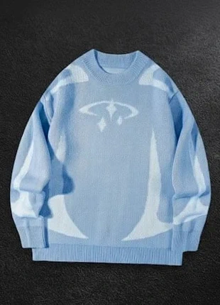 Pull bleu clair graphique homme - Taille M, marque: y2k, état: Très bon état, taille: M, 62,90 €, 66,75 € Protection acheteurs incluse