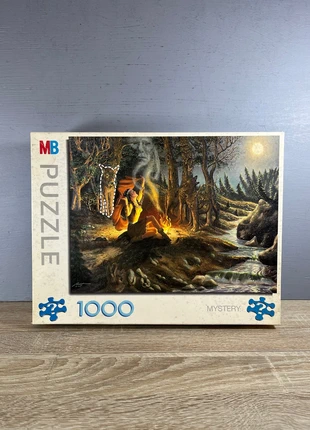 MB Puzzles Mystery “Sqauw By Firelight” 1000 Piece Jigsaw Puzzle, brand: MB Puzzles, condition: Very good, £1.50, £2.28 includes Buyer Protection Pro