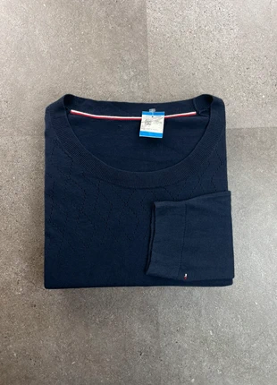 Sweat | pull fin col rond taille XXL tommy Hilfiger bleu marine logo brodé 100% coton, brand: Tommy Hilfiger, condition: New with tags, size: XXL, €29.00, €31.15 includes Buyer Protection