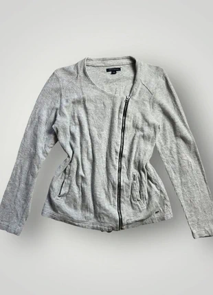 Veste zip asymétrique Tommy Hilfiger 100% coton Femme gris Taille M/L, brand: Tommy Hilfiger, condizioni: Ottime, taglia: M / IT 42 / EU 38, €14.90, €16.35 include la Protezione acquisti