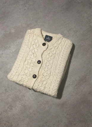 Cardigan Aran Vintage Irish Wool en 100% pure laine Beige en maille torsadée taille S, brand: Aran Crafts, condition: Very good, size: S, €34.99, €37.44 includes Buyer Protection