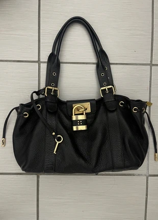 sac en cuir de vachette grainé marron et doré avec cadenas et clé style chloé paddington vintage, brand: Vintage Dressing, condition: Very good, €150.00, €158.20 includes Buyer Protection