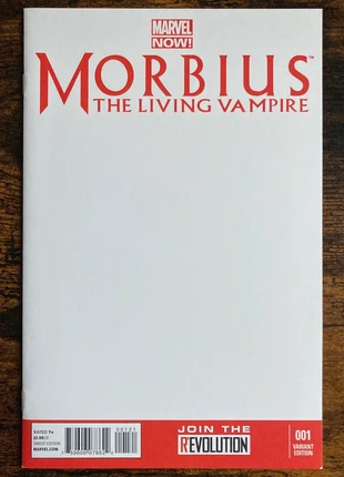 Morbius The Living Vampire #1 💥 Sketch Blank Variant | March 2013 | 1st Issue 🔑 | Marvel Comics VO, condition: Very good, €12.90, €14.25 includes Buyer Protection Pro