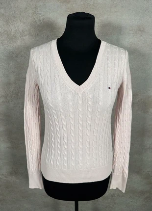 Pull Maille Torsadée Cable Knit Vintage Tommy Hilfiger rose pale chic taille S, marca: Vintage Dressing, estado: Muito bom, tamanho: S / 36 / 8, €8.00, €9.10 inclui Proteção do Comprador Pro