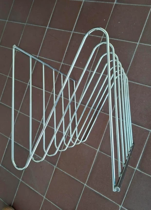 vintage chromen krantenrek platenrek Arnal design Frans jaren 60,70, brand: l'atelier A. France, condizioni: Buone, €40.00, €42.70 include la Protezione acquisti