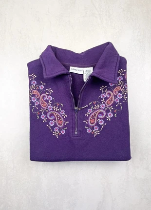 Pull Quarter zip violet motif fleuri brodé Cabincreek, Taille M Femme, Très bon état, marque: Cabin Creek, état: Très bon état, taille: M / 38 / 10, 15,00 €, 16,45 € Protection acheteurs incluse
