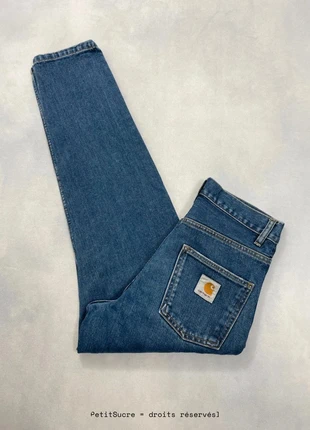 Jean Carhartt wip Bleu Marine Taille haute modèle Newel Pant 100% coton Denim - S w26 #1136, marca: Carhartt, estado: Muito bom, tamanho: S / 36 / 8, €46.90, €49.95 inclui Proteção do Comprador Pro