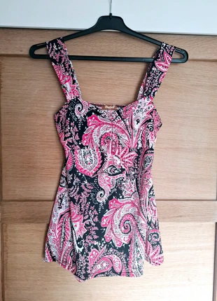 Haut débardeur imprimé cachemire – sequins – Charbell Paris – Taille M / 38 Y2K vintage, merk: CHARBELL PARIS, staat: Heel goed, maat: M / 38 / 10, € 6,00, € 7,00 inclusief Kopersbescherming