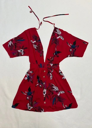 Robe rouge d’été très échancrée, brand: Robe courte, condition: Very good, size: S / 36 / 8, €5.00, €5.95 includes Buyer Protection