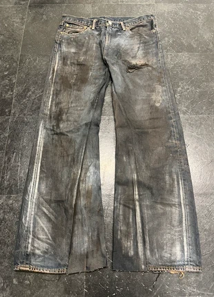 Baggy/Bootcut Custom rusty/mud n brown painted similar to "No Faith Studios" n "Hysteric Glamour", marque: y2k, état: Neuf sans étiquette, taille: M, 50,00 €, 53,20 € Protection acheteurs (Pro) incluse