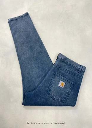 Jean Carhartt wip Bleu Délavé Loose modèle Newel Pant 100% coton Workwear Denim - Taille M w30 #1137, brand: Carhartt, condizioni: Ottime, taglia: IT 40 | W30, €46.90, €49.95 include la Protezione acquisti Pro