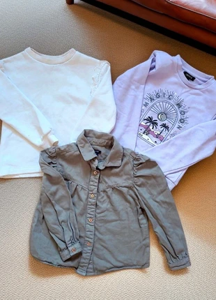 Lot 2 pull d'hiver + chemise, marque: Kiabi, état: Très bon état, taille: 5 ans / 110 cm, 12,00 €, 13,30 € Protection acheteurs incluse