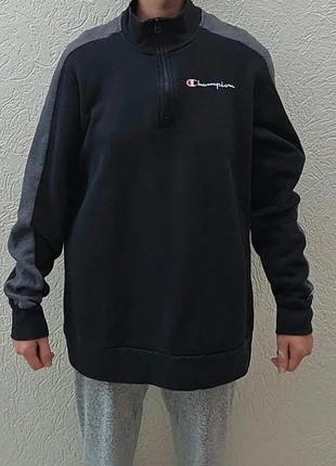 Sweat pull 1/4 zip champion homme taille S noir gris, brand: Champion, condition: Very good, size: S, €11.00, €12.25 includes Buyer Protection