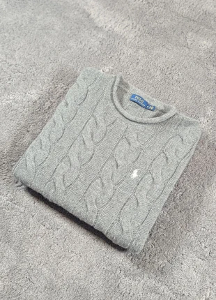 Pull torsadé Ralph Lauren gris en laine logo brodé blanc homme taille M, marke: Ralph Lauren, zustand: Sehr gut, größe: M, 50,00 €, 53,20 € inklusive Vinted-Käuferschutz