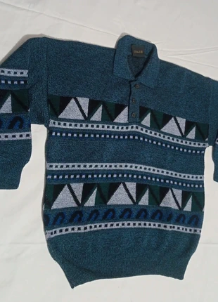 Vintage Acrylic sweater 90s geometric pattern-sinze L, marca: Vintage Dressing, estado: Muito bom, tamanho: L, €18.50, €20.13 inclui Proteção do Comprador