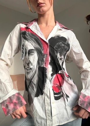 Vintage handpainted blouse, merk: Vintage Dressing, staat: Nieuw met prijskaartje, maat: M / 38 / 10, € 17,50, € 19,08 inclusief Kopersbescherming Pro