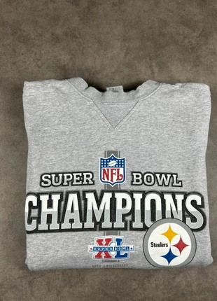 Sweat gris vintage oversize NFL Super Bowl Champions – Pittsburgh Steelers (Taille M), brand: Reebok x NFL, condition: Very good, size: M, €30.00, €32.20 includes Buyer Protection