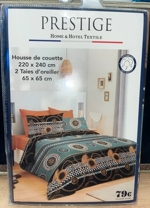 Housse de couette,220/240, marque: prestige, état: Neuf sans étiquette, taille: King Size (220-240 cm x 220-260 cm), 11,99 €, 13,29 € Protection acheteurs incluse