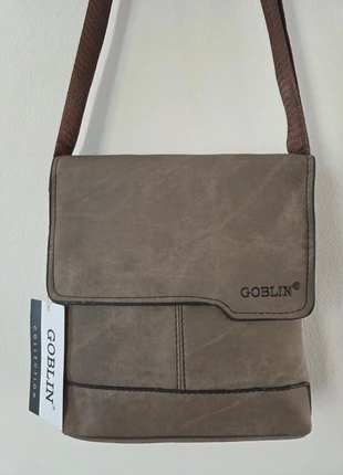 Sac/Sacoche bandoulière homme marque Goblin, neuve, couleur gris/taupe, brand: Goblin, condition: New with tags, €14.00, €15.40 includes Buyer Protection