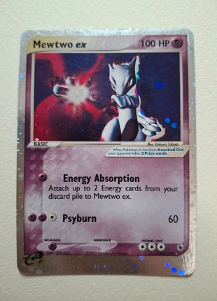 Carta Pokémon Mewtwo EX TCG Holo Ultra Rara Rubino e Zaffiro 101/109, merk: Pokémon, staat: Heel goed, € 150,00, € 158,20 inclusief Kopersbescherming