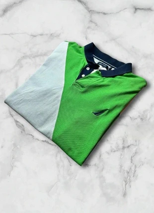 Polo Nautica Bicolore Vert et Crème Vintage Taille L, brand: Nautica, condition: Good, size: L, €11.00, €12.25 includes Buyer Protection