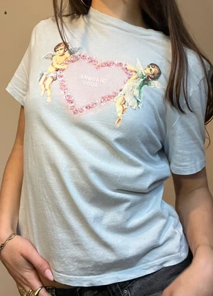 T shirt met print, merk: H&M, staat: Heel goed, maat: S / 36 / 8, € 5,00, € 5,95 inclusief Kopersbescherming